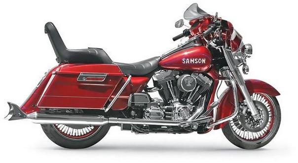 Samson true dual crossover exhaust system harley-davidson flhr 2009