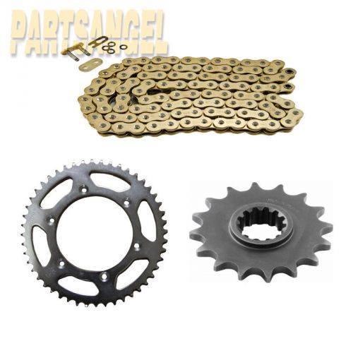 Gold o-ring chain sprocket kit suzuki gsx-r600 gsxr 600 2001-2005 2002 2003 2004