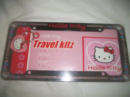 New hello kitty license plate frame holder border ~ key chain