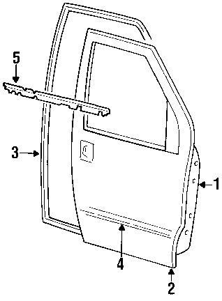 Ford 4c2z1520531aa genuine oem door w&#039;strip