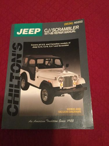 Chiltons jeep repair manual (8536) 40202