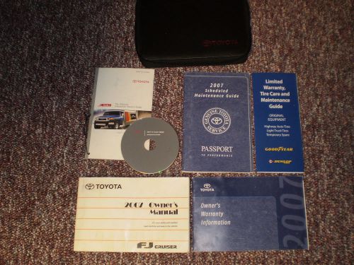 2007 toyota fj cruiser suv owners manual books guide case all models