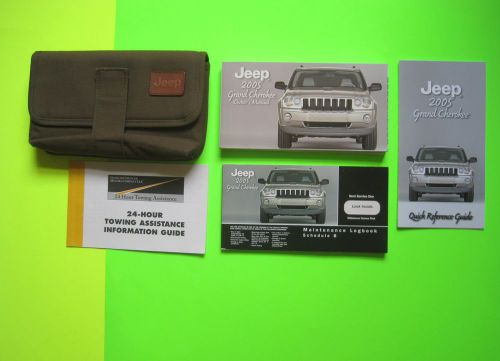 2005 jeep grand cherokeefactory owner&#039;s manual set &amp; case *oem*