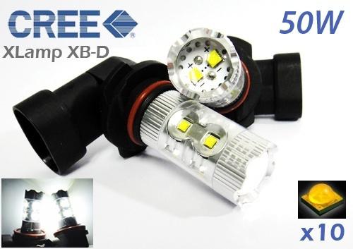 2 50w cree xb-d high power led 9005 hb3 projector fog lamp daytime running light