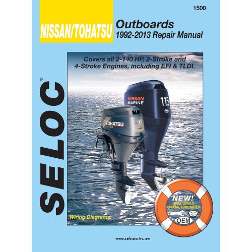 Seloc service manual nissan/tohatsu outboards 1992-2013 2.5-140 hp -1500