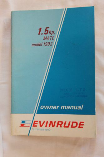 Evinrude 1.5 hp mate model 1902 owner manual