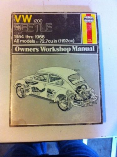 Vw volkswagon beetle 1200 service manual 1954 thru 1966 haynes