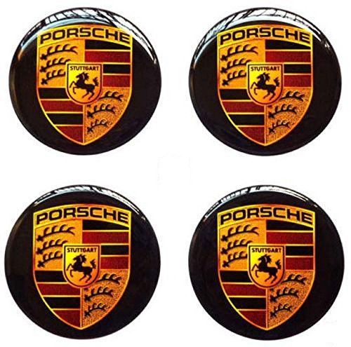 Porsche new 60 mm sticker resin wheel center cover hub caps decals emblem 4pcs