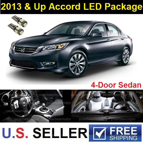 2013 & up honda accord sedan 4dr interior led smd full lights package 6pcs white