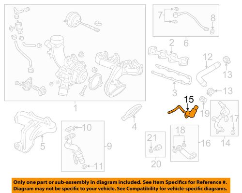 Gm oem turbo charger-coolant line 55567067