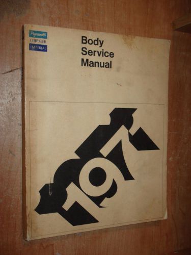 1971 plymouth chrysler body shop manual original service book nr