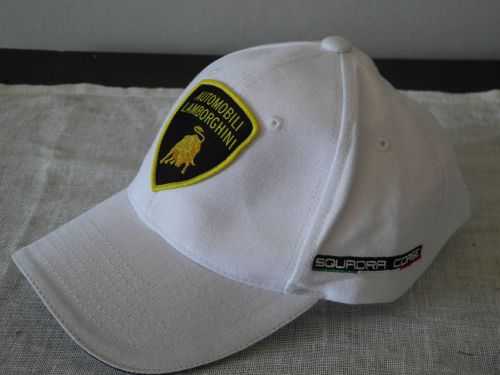 Automobili lamborghini genuine white  squadra corse racing  cap hat