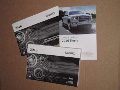 2016 gmc sierra owners manual.oem warranty book &amp; geting to know your gmc book