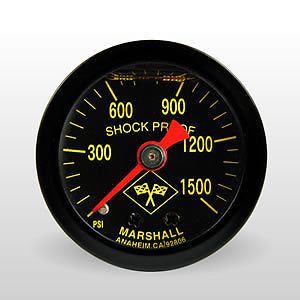 0-1500 psi marshall gauge 1.5&#034; diameter liquid 1/8&#034;  midnight pressure gauge