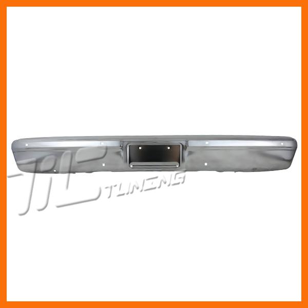 1987-1991 gmc pickup truck front bumper chrome face bar w/license hole 2wd