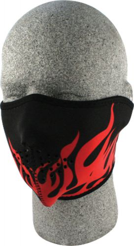 Zanheadgear neoprene half mask red flames - wnfm229rh