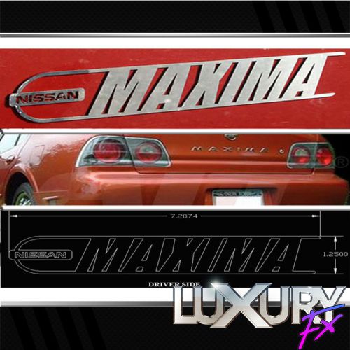 2pc. luxury fx stainless steel nissan maxima rear emblem for 04-08 nissan maxima