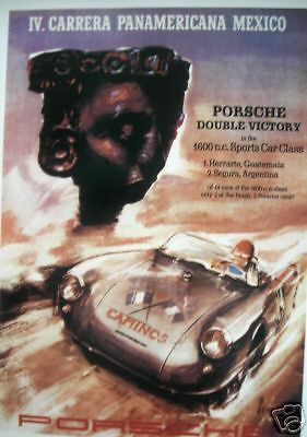 Porsche 550 carrera panamericana mexico &#039;53 poster new