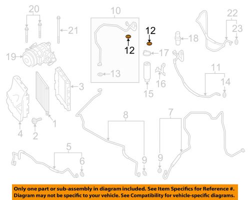 A/c condenser, compressor lines-pressure line o-ring right 99970755641