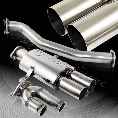 For 1992-1998 bmw e36 3-series 6cyl 3&#034; dual tip catback exhaust muffler system