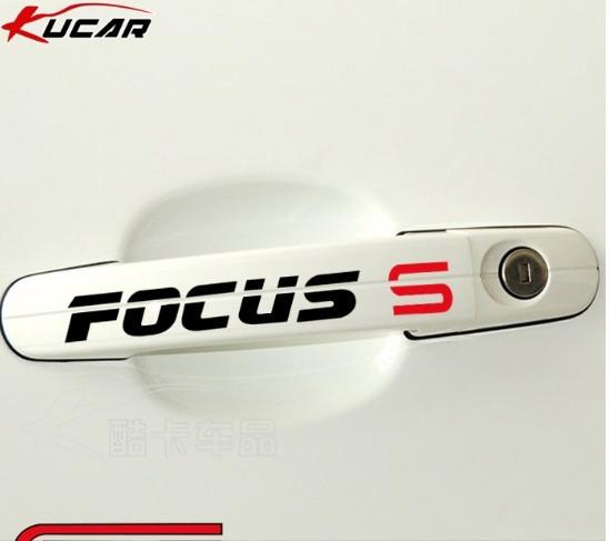 4pcs x  ford focus handle stickers  car handle decal sticker black and red