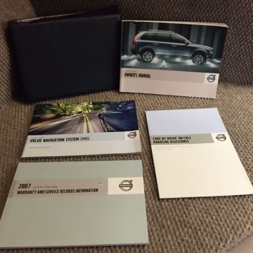 2007 volvo xc90 owners manual with warranty, quick guide, navigation book &amp; case