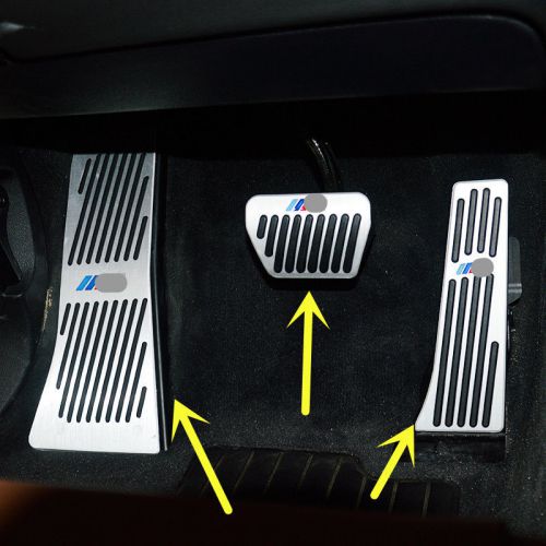 At gas brake foot rest pedal set for bmw x5 e70 2009-2013  x6 e71 2009-2014 3pcs