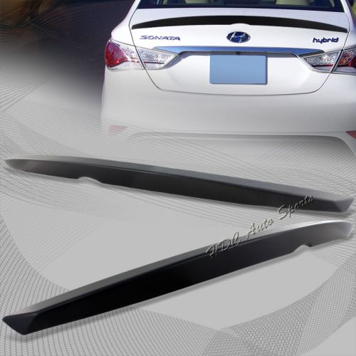 For 2011-2014 hyundai sonata matt black abs rear trunk duck lid spoiler wing