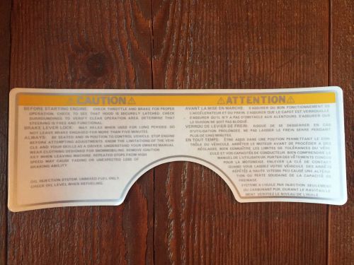 Nos polaris oem snowmobile caution decal 440 xcr sport touring storm sks xlt rxl