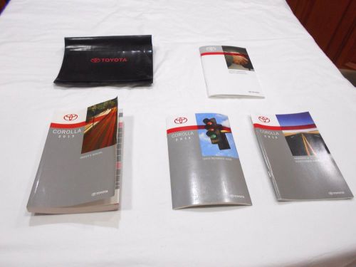 2015 toyota corolla owner&#039;s manual 4/pc set  &amp; black toyota factory case,free s