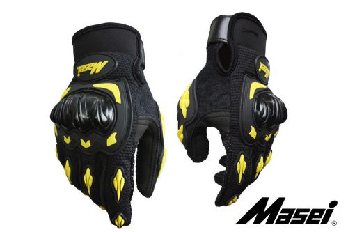 Masei 103 black yellow motorcycle motocross hjc icon bike bicycle glove gloves 4