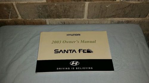 Super nice 2003 hyundai santa fe owners manual book