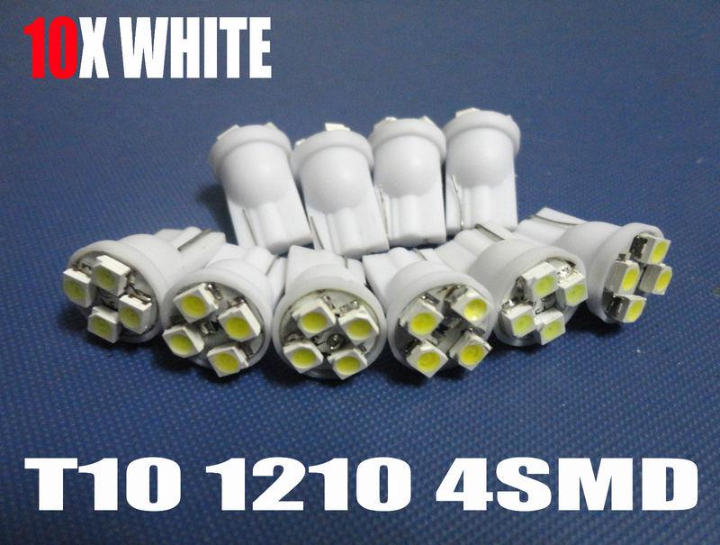 10x white 4smd t10 led license plate light bulbs 168 194 193 w5w 657 904 #o2b