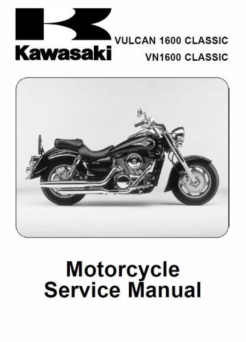 Kawasaki - 1600 classic - vn1600 - repair - shop  service manual in pdf format