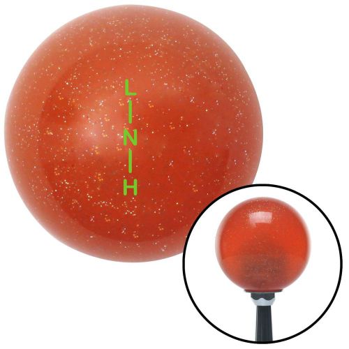 Green shift pattern 34n orange metal flake shift knob with m16x1.5 insertlever