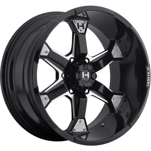 Hostile knuckles h101 20x12 6x135 -44mm black milled wheels rims