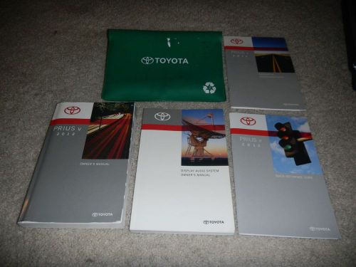 2012 toyota prius v owners manual set + free shipping