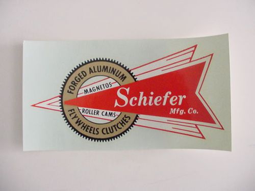 Vintage schiefer speed equipment decal