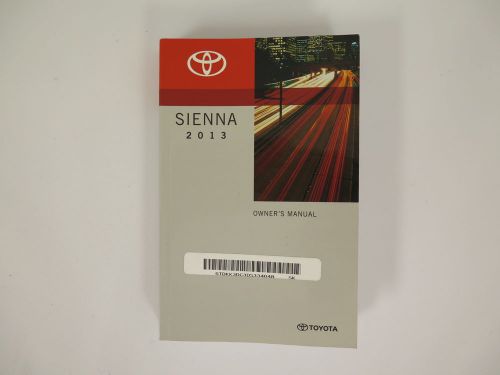 2013 toyota sienna owners manual guide book