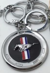 Ford mustang gt running horse &amp; tri-bar cobra shelby  snake keychains key chain