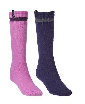 Divas snowgear hw riding womens snowmobile socks pink/purple 2 pack