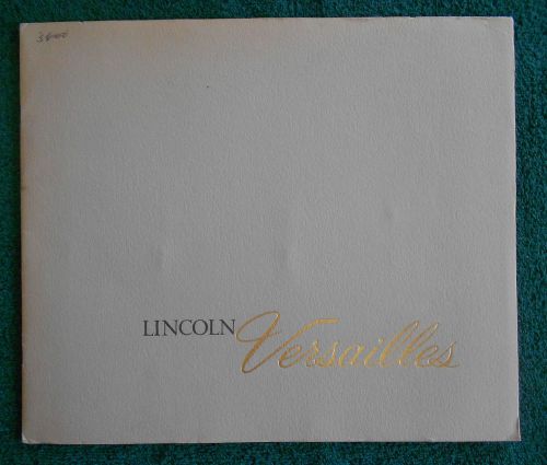 1978 original lincoln versailles sales brochure