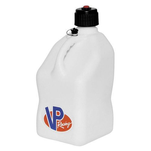 Fuel jug can utility gas water motorsport container white vp racing imca nhra
