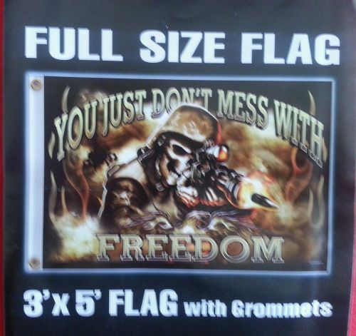 Don&#039;t mess with freedom 3&#039; by 5&#039; flag.