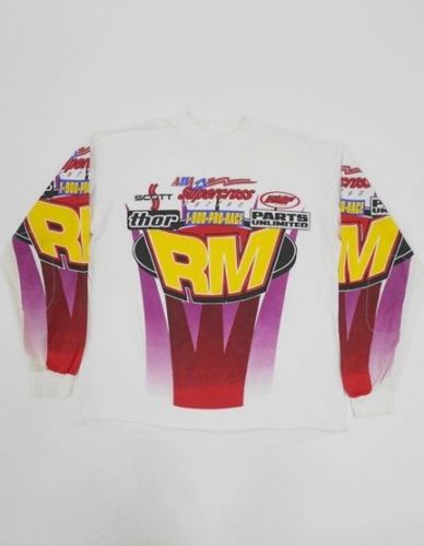 Vintage 90s rm supercross motocross dirt bike racing long sleeve t-shirt xl d2