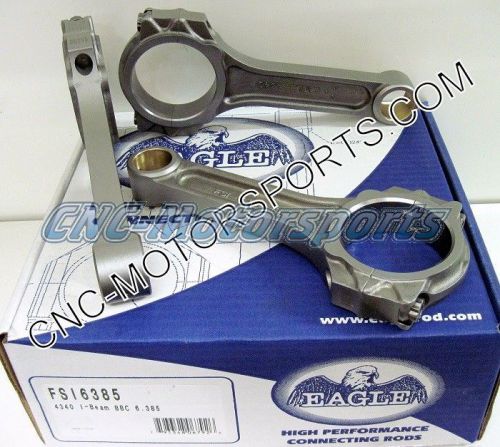 Fsi6385 eagle 4340 forged i beam connecting rods bb chevy 454 496 6385 length