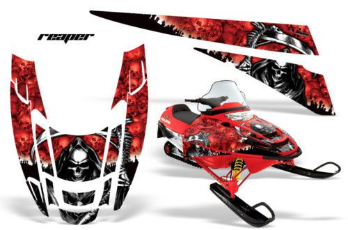 Amr polaris edge snowmobile sled decals wrap kit reaper