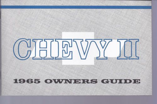 1965 chevrolet  chevy ii nova owners manual reprint