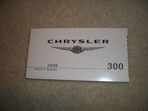 2008 08 chrysler 300 sedan owners manual all models oem ~book only~ guide clean