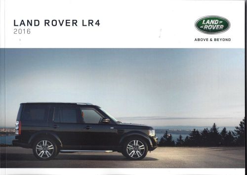 2016 land rover  lr4 - lr4 / lr4 hse &amp; lr4 landmark 65 page brochure - 2nd print